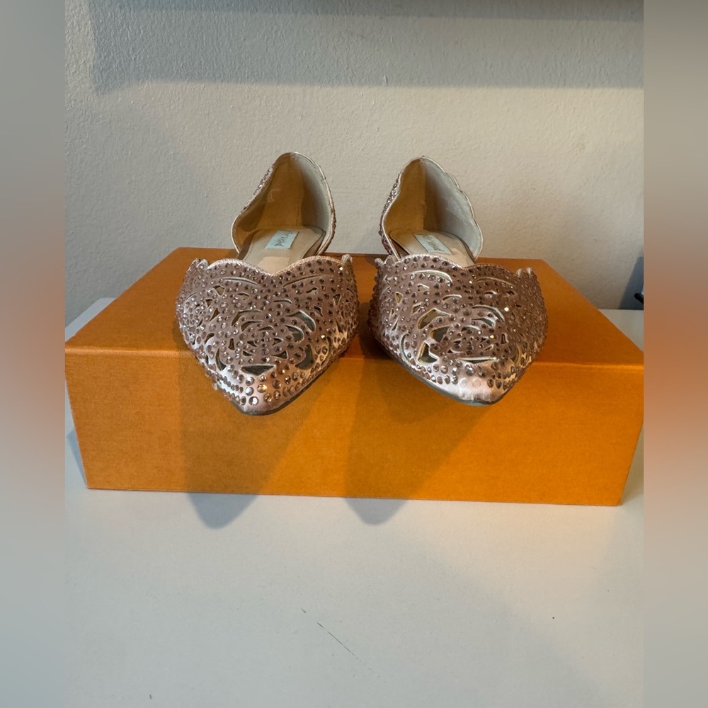 Betsy Johnson Rhinestone Metallic Flats - Picture 3 of 11